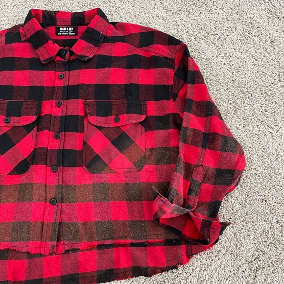 Jolie and Joy Red and Black Plaid Flannel ❤️🖤 - Picture 7 of 11